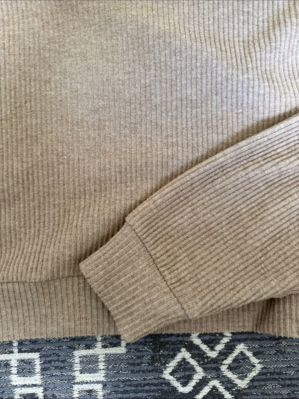 Alo Yoga Ribbed Hoodie Gravel Heather Cropped sweatshirt Loose Lounge - Picture 5 of 5
